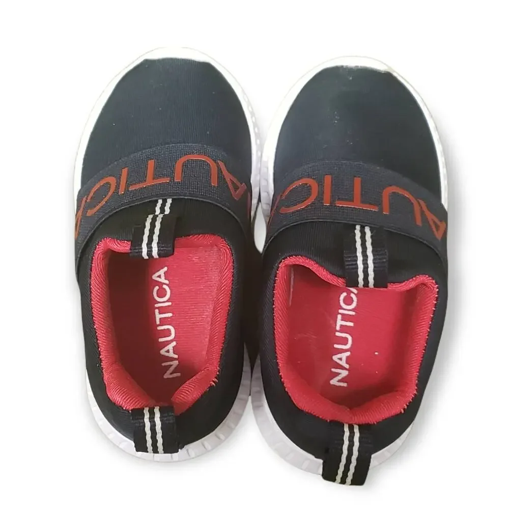 Nautica Slip On No Tie • Red White & Blue Toddler Shoes Size 5